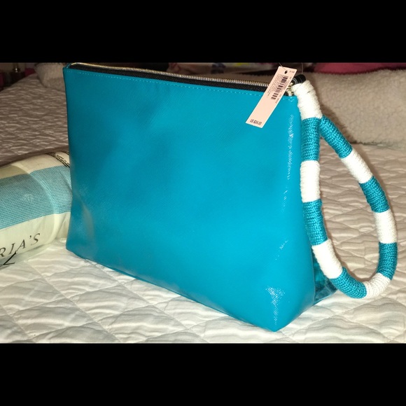 🌴☀️NWT VS PINK SEA SAND SUN COSMETIC BAG & BLANKET☀️🌴
